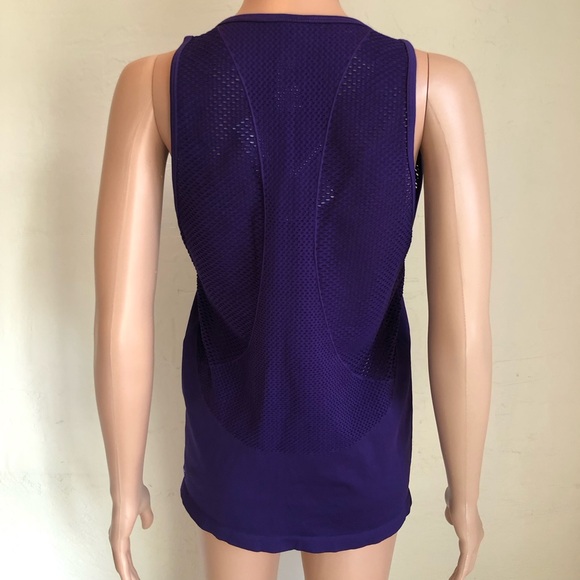 Fabletics Serenity Seamless Purple Open-Mesh Tank-Top Women’s Size XL NWT Shirt - Picture 2 of 16